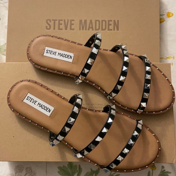 steve madden palit studded slide sandals